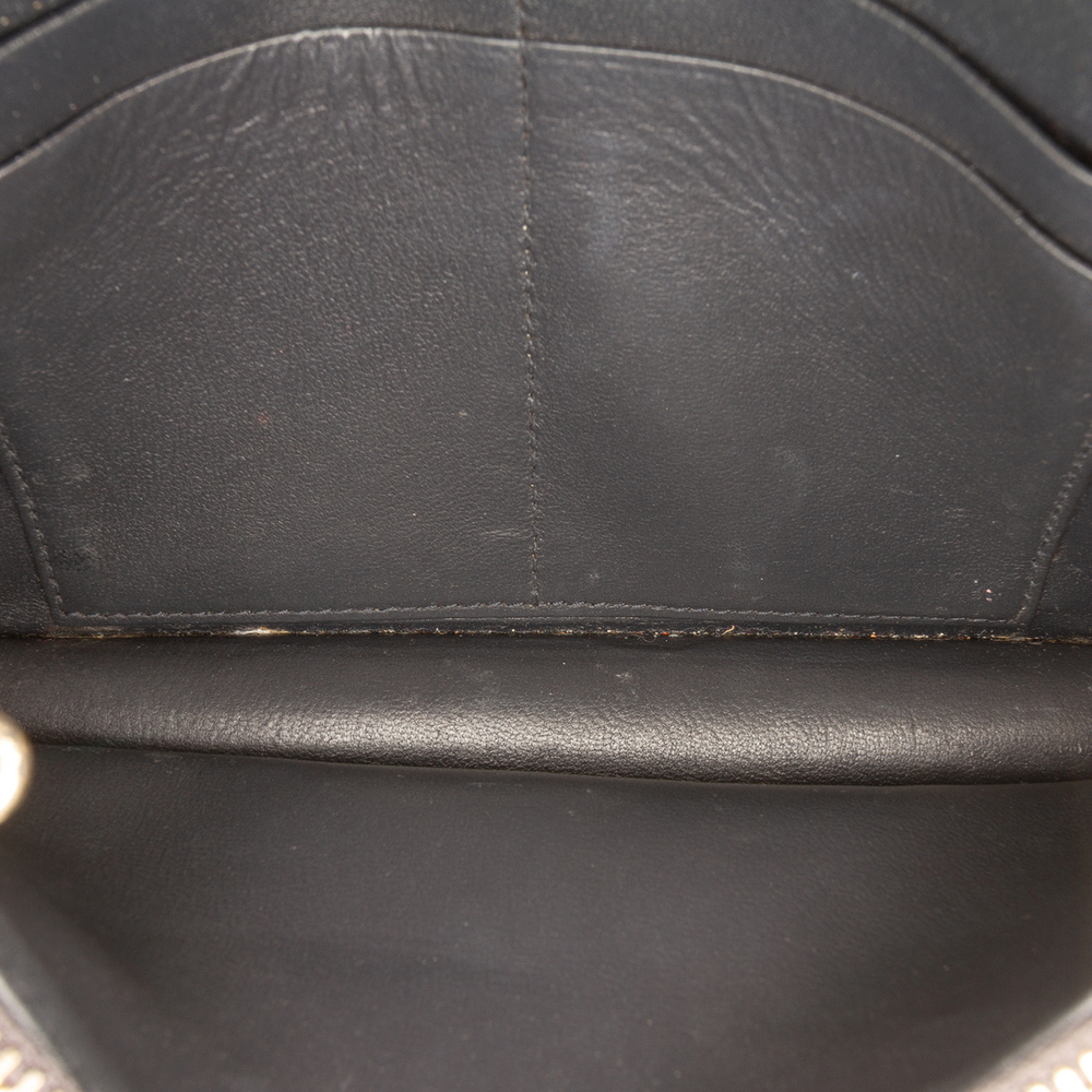 Pre-Loved Dior Metallic Patent Microcannage Diorama Wallet on Chain - Picture 4 of 11